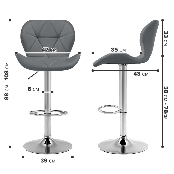 Характеристики Комплект барных стульев Ergozen Porsche 2 шт