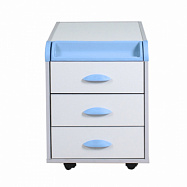 Тумба Дэми ТУВ.06 подкатная на 3 ящика с органайзером